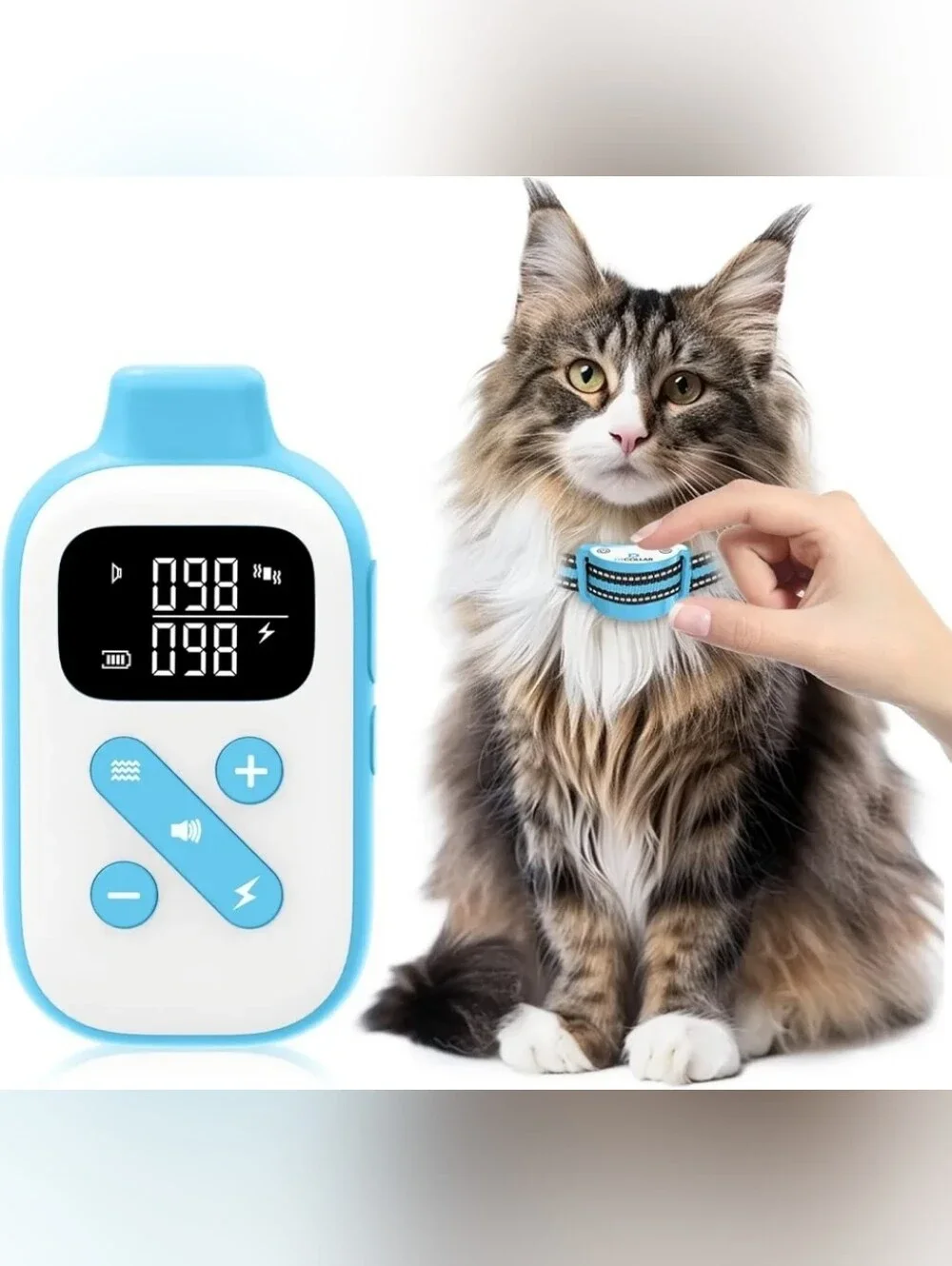 Mini Cat Training Collar with Remote, 3300ft Collar with Shock/Vibration/Beep